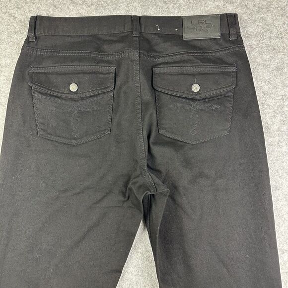 Lauren Ralph Lauren LRL Jeans Womens 10 Black Classic Bootcut Flap Pockets Boho - Picture 6 of 15